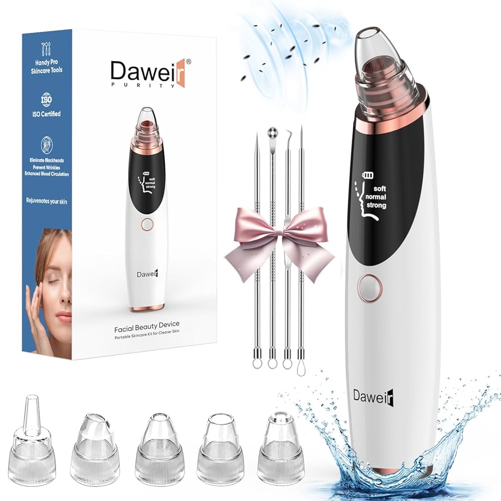 GENAI Misuratore di Bellezza – Pulizia Profonda Punti Neri con 4 Sonde | Detergente Portatile per Viso e Collo | Consegna in 5 Giorni