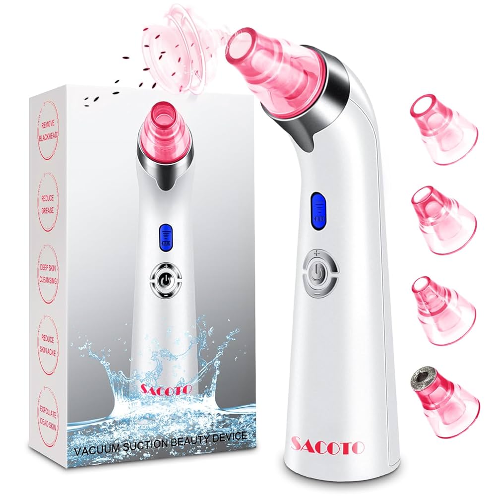 GENAI Misuratore di Bellezza – Pulizia Profonda Punti Neri con 4 Sonde | Detergente Portatile per Viso e Collo | Consegna in 5 Giorni