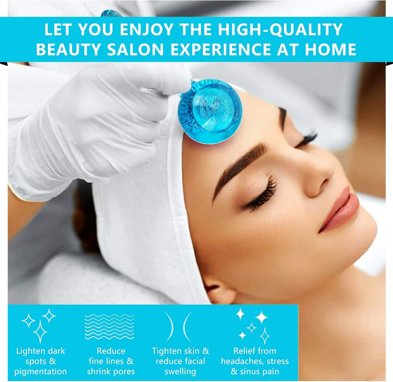 2Pcs Facial Ice Globes, Massaggio Ice Cool Roller Ball, Ice Roller Ball, Massage Ice Ball Skin Care Tool, per Tonificano La Pelle, Riducono Il Gonfiore E Le Occhiaie (Blu)